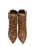 Christian Louboutin Brigikate 85 High Heels Ankle Boots In Animalier Suede Christian Louboutin Brigikate 85 High Heels Ankle Boots In Animalier Suede - Animalier