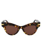 Bv1004s Sunglasses Bottega Veneta Bv1004s Sunglasses - 007 HAVANA HAVANA BROWN