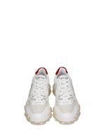 Jimmy Choo Diamond X Train Sneakers In White Leather Jimmy Choo Diamond X Train Sneakers In White Leather - white