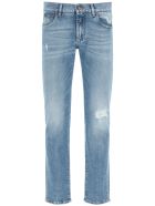 Dolce & Gabbana Slim Fit Jeans With Rips Dolce & Gabbana Slim Fit Jeans With Rips - Blu