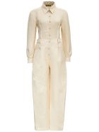 Alberta Ferretti Linen Suit In Ivory Colored Alberta Ferretti Linen Suit In Ivory Colored - White