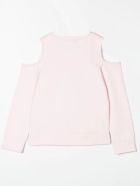 Balmain Sweatshirt With Bare Shoulders Balmain Sweatshirt With Bare Shoulders - Pink