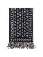 Alexander McQueen New Upside Down Skull Scarf Alexander McQueen New Upside Down Skull Scarf - BLACK IVORY (Black)