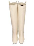 Fabio Rusconi Low Heels Boots In Beige Leather Fabio Rusconi Low Heels Boots In Beige Leather - beige