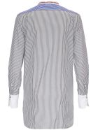 Chloé Striped Cotton Shirt With Contrasting Bib Chloé Striped Cotton Shirt With Contrasting Bib - Blu