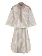 Plan C Striped Cotton Blouse Plan C Striped Cotton Blouse - White