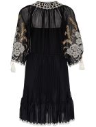 RED Valentino Mesh Dress With Floral Embroidery RED Valentino Mesh Dress With Floral Embroidery - Black