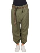 Olive Green Cotton Trousers R13 Olive Green Cotton Trousers - Olive