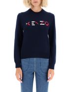 Logo Embroidery Sweater Kenzo Logo Embroidery Sweater - Blu scuro