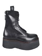 R13 Rear Zipped Lace-up Boots R13 Rear Zipped Lace-up Boots - Black