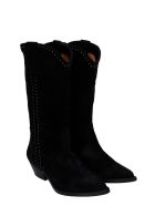 The Seller Texan Boots In Black Suede The Seller Texan Boots In Black Suede - black
