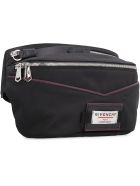 Givenchy Downtown Nylon Belt Bag With Patches Givenchy Downtown Nylon Belt Bag With Patches - black