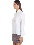 Alessandra Rich Shirt In White Silk Alessandra Rich Shirt In White Silk - white