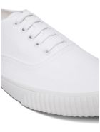 Thom Browne White Cotton Canvas Heritage Sneakers Thom Browne White Cotton Canvas Heritage Sneakers - White