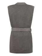 Agnona Belted Long Vest Agnona Belted Long Vest - grey