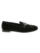 Salvatore Ferragamo Embellished Logo Loafers Salvatore Ferragamo Embellished Logo Loafers - Black