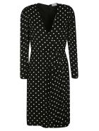 RED Valentino Polka-dot V-neck Dress RED Valentino Polka-dot V-neck Dress - Black