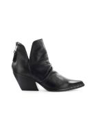 Elena Iachi Black Leather Texan Ankle Boot Elena Iachi Black Leather Texan Ankle Boot - Nero