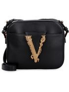 Versace Virtus Leather Crossbody Bag Versace Virtus Leather Crossbody Bag - black
