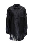 Philosophy di Lorenzo Serafini Leatheret Jacket With Fringes Philosophy di Lorenzo Serafini Leatheret Jacket With Fringes - Black