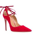Aquazzura Red Suede Aria Pump 105 Aquazzura Red Suede Aria Pump 105 - RED