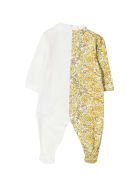 Young Versace White And Gold Romper With Baroque Print Young Versace White And Gold Romper With Baroque Print - Bianco/oro