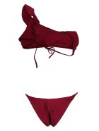 Poppy 1 Shoulder Frill Bikini Zimmermann Poppy 1 Shoulder Frill Bikini - Rosso