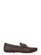 Prada Saffiano Leather Loafers Prada Saffiano Leather Loafers - brown