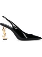 Saint Laurent Opyum Patent Leather Slingback Pumps Saint Laurent Opyum Patent Leather Slingback Pumps - black