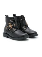 Young Versace Black Boots Kids Young Versace Black Boots Kids - Nero/oro