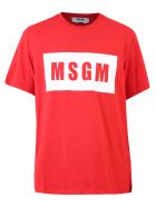 Branded T-shirt MSGM Branded T-shirt - RED