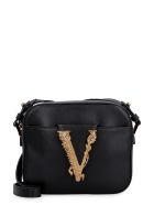 Versace Virtus Leather Crossbody Bag Versace Virtus Leather Crossbody Bag - black