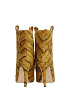 Bams High Heels Ankle Boots In Yellow Fabric Bams High Heels Ankle Boots In Yellow Fabric - yellow