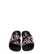 Versace Jeans Couture Flats In Black Rubber/plasic Versace Jeans Couture Flats In Black Rubber/plasic - black