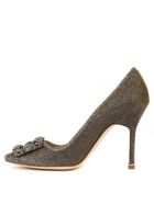 Manolo Blahnik Hangisi Dark Gold Cotton Pumps Manolo Blahnik Hangisi Dark Gold Cotton Pumps - Dark gold