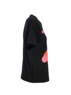 Marni Cotton Jersey Oversized T-shirt With Marni And Flower Print Marni Cotton Jersey Oversized T-shirt With Marni And Flower Print - Black