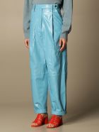 Remain Pants Remain Trousers In Genuine Shiny Leather REMAIN Birger Christensen Remain Pants Remain Trousers In Genuine Shiny Leather - Gnawed Blue