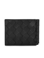 Bottega Veneta No Coin Wallet Calf Bottega Veneta No Coin Wallet Calf - Black Silver