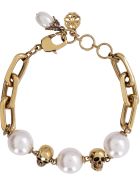 Alexander McQueen Chain Bracelet With Pearls Alexander McQueen Chain Bracelet With Pearls - Gold