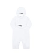 MSGM White Set For Babykids With Logo MSGM White Set For Babykids With Logo - Bianco