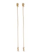 Gold Opyum Monogram Earrings Saint Laurent Gold Opyum Monogram Earrings - Oro