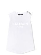 Balmain Tank Top With Buttons Balmain Tank Top With Buttons - White