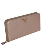 Saffiano Metal Plaque Zip-around Wallet Prada Saffiano Metal Plaque Zip-around Wallet