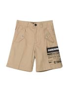 Dsquared2 Beige Shorts Teen Dsquared2 Beige Shorts Teen - Unica