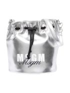 MSGM Silver Bag With Logo MSGM Silver Bag With Logo - Argento