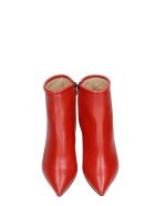 Fabio Rusconi Low Heels Ankle Boots In Red Leather Fabio Rusconi Low Heels Ankle Boots In Red Leather - red