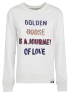 Golden Goose Athena Crewneck Journey Of Love Sweatshirt Golden Goose Athena Crewneck Journey Of Love Sweatshirt - White/Multicolor