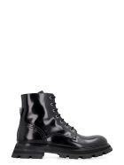 Alexander McQueen Wander Leather Combat Boots Alexander McQueen Wander Leather Combat Boots - black