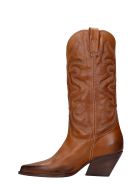 Elena Iachi Texan Boots In Leather Color Leather Elena Iachi Texan Boots In Leather Color Leather - leather color