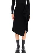 Sacai Wool Skirt With Ruffles Sacai Wool Skirt With Ruffles - 001 black
